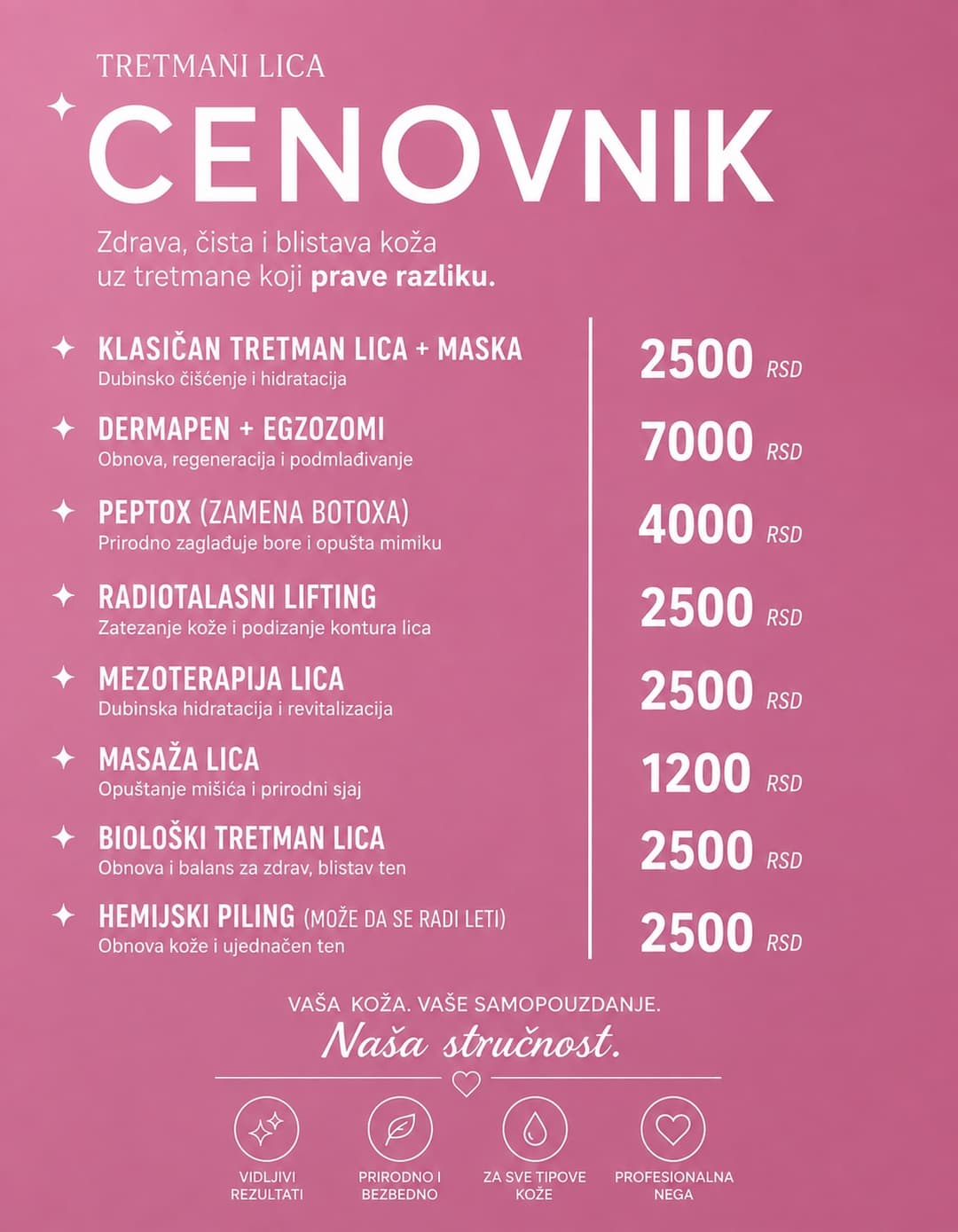Nega lica i depilacija — Kozmetički salon Happy Lady, Stari grad